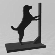 Hund-Buch-Halter home Hund Tier Buch stand Halter Lesen nützlich flach einfach bedruckbar ist 3d print model - Mito3D