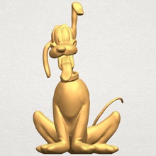 cane cartone animato 01 -pluto various chair tree table sofa character game exterior human interior people girl house miniatures figurines sculpture animal zoo mammal 3d print model - Mito3D