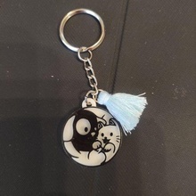 dog cat key ring jewelry door loop ear 3d print model - Mito3D