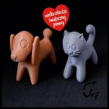 dog cat miniature c47 kot pies figurine figurka zabawka toy kids animal charity drawing moving 3d print model - Mito3D