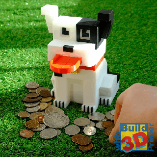 cão moeda banco moeda banco cão porquinho brinquedo animal cão moeda banco moeda banco porquinho banco 3d print model - Mito3D
