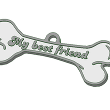 Halsband-Schlüsselanhänger verschiedene Hund Kragen custom tag Halskette 3d print model - Mito3D