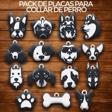 cane collare tag 15 Modelli mascotte chiave squillare piatto distintivo pendente pacco 3d print model - Mito3D