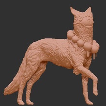 cane concetto arte cani gioco video scultura figura zona guerra gatto 3d print model - Mito3D