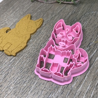 dog cookie cutter cookiecutter fondant 3d print model - Mito3D