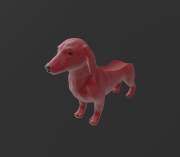 cão Daschund quente suporte perro linguiça 3d print model - Mito3D