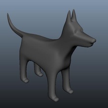 köpek doberman ev hayvan oyuncak 3d print model - Mito3D