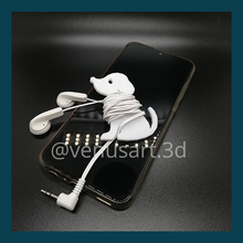 köpek kulaklık Kulp destek gadget müzik oyuncak Sanat kulak telefonları baston dürüm cavo 3d print model - Mito3D
