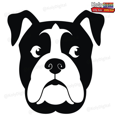 cane viso carina svg arte decorazione muraria poli 2d stl file silhouette 3d modello vettore 3d print model - Mito3D