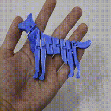 perro flexionar mascota petflex animal flexi juguete articulado flexible movimiento 3d print model - Mito3D