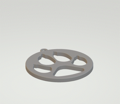 Hund Fuß drucken Halskette Schmuck 3D print model - Mito3D