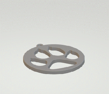 perro pie impresión collar joyería joya 3d print model - Mito3D