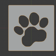 dog footprint square animal cute kawaii geek free 3d print model - Mito3D
