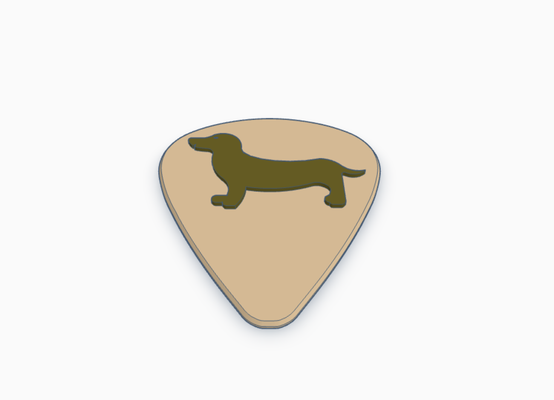 dog guitar pick 3 bass electric acoustic instrument music rock classical pickcard band group collection card 3d print model - Mito3D
