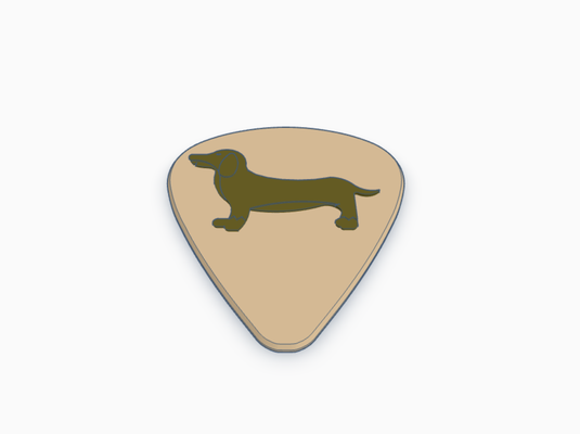 dog guitar pick 4 bass electric acoustic instrument music rock classical pickcard band group collection card 3d print model - Mito3D