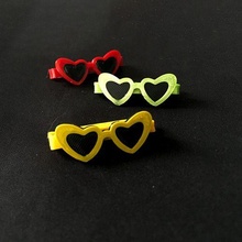 dog hair barrette heart glasses - pet clip fashion cute 3d print model - Mito3D