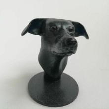 dog head doghead figurine art animal bust 3d print model - Mito3D