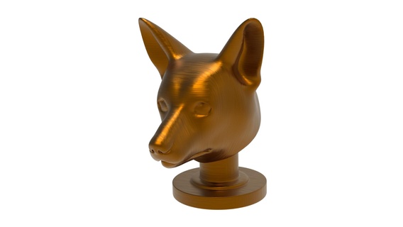 Hund Kopf Kunst Bildhauerei Skulptur Büste Tier 3d print model - Mito3D