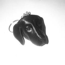 cane testa portachiavi arte decorazione pendente aminale 3d print model - Mito3D