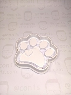 perro corazón Galleta cortador sello articulo cocina pastel Amor huella dactilar 3d print model - Mito3D