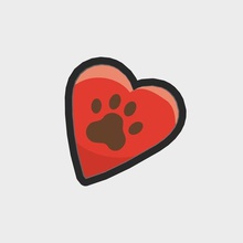 dog heart paw print cookie cutter 3 stl file home puppy pet kids crafts 3d print model - Mito3D