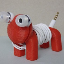 chien casque titulaire gadget mp3 d'écoute son auditeur écouteur 3d print model - Mito3D