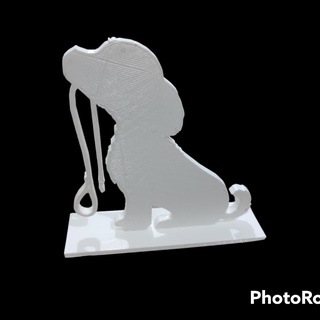 chien portant laisse art animal 3d print model - Mito3D