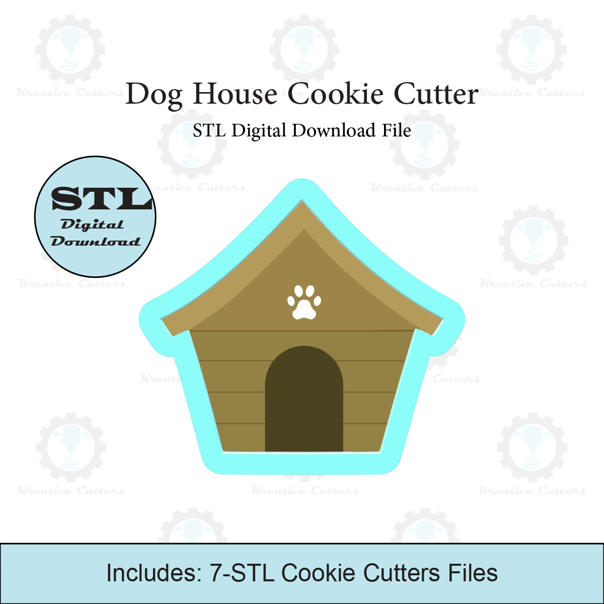dog house cookie cutter stl file Home 3D print model - Mito3D
