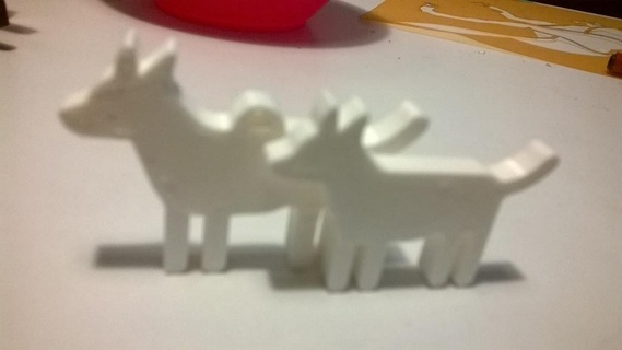 perro icono 2d Arte llavero juguete animales 3d print model - Mito3D