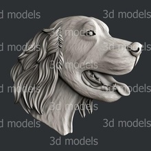 chien irlandais setter art 3dmodels imprimante os magie artcam aspirer vcarve 3d print model - Mito3D