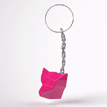 dog keychain gadget key chain fox cute essential toy animal 3d print model - Mito3D