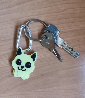 dog keyring keychain key rings puppy dogs keys original nice animal house decoration kawaii gift accessory office home pet toys hook 3d print model - Mito3D