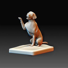 cão labrador arte animais estátua brinquedo Alto poli interior cachorros 3d print model - Mito3D