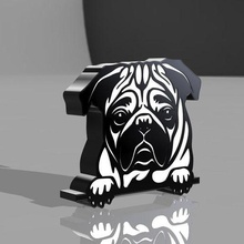 dog lamp bulldog led fun 3d print model - Mito3D