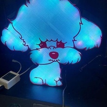 dog lamp 3d print model - Mito3D