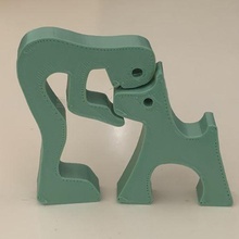 cane amante tavolo arredamento persona amici amico leale animale domestico proprietario regalo dell'uomo 3d print model - Mito3D