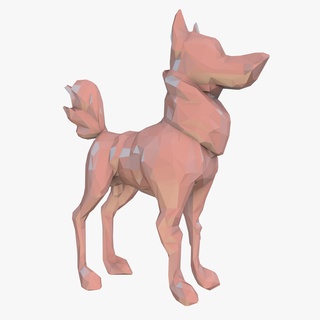 dog low poly Art animal geometric cute polygon puppy triangle dogs pet abstract polygonal animals vector triangles nature doggo graphic 3d print model - Mito3D