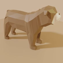 perro lowpoly buldog Arte escuela politécnica animal gratis rebaja comprar 3d alto resolución lindo dibujos animados pequeña grande 3d print model - Mito3D