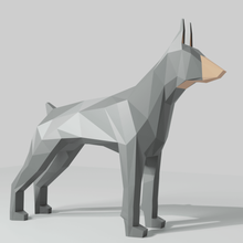 chien lowpoly doberman art poly animal libre vente acheter 3d haute résolution mignonne dessin animé 3d print model - Mito3D