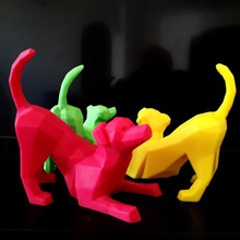cão lowpoly a arte animais decorativos 3d print model - Mito3D