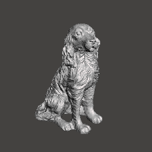 cane mascotte figura stl obj arte dogstl collie animale amico 3d print model - Mito3D