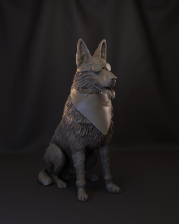 dog meat Game fallout dogmeat vaultboy fall_out germanshepherd 3d print model - Mito3D