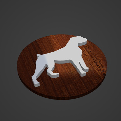 cão medalhão roundel pingente anel animal humano homem mulher aro diamante cnc impressão broches distintivos 3d print model - Mito3D