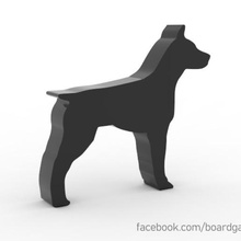 perro meeple token de juegos mesa juego animal accesorios juguete 3d print model - Mito3D