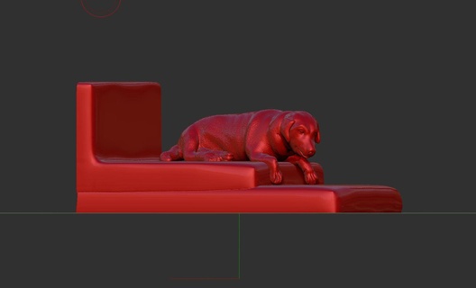 cão modelo animal personagem miniaturas impressão cachorro desenho animado fofa 3d print model - Mito3D