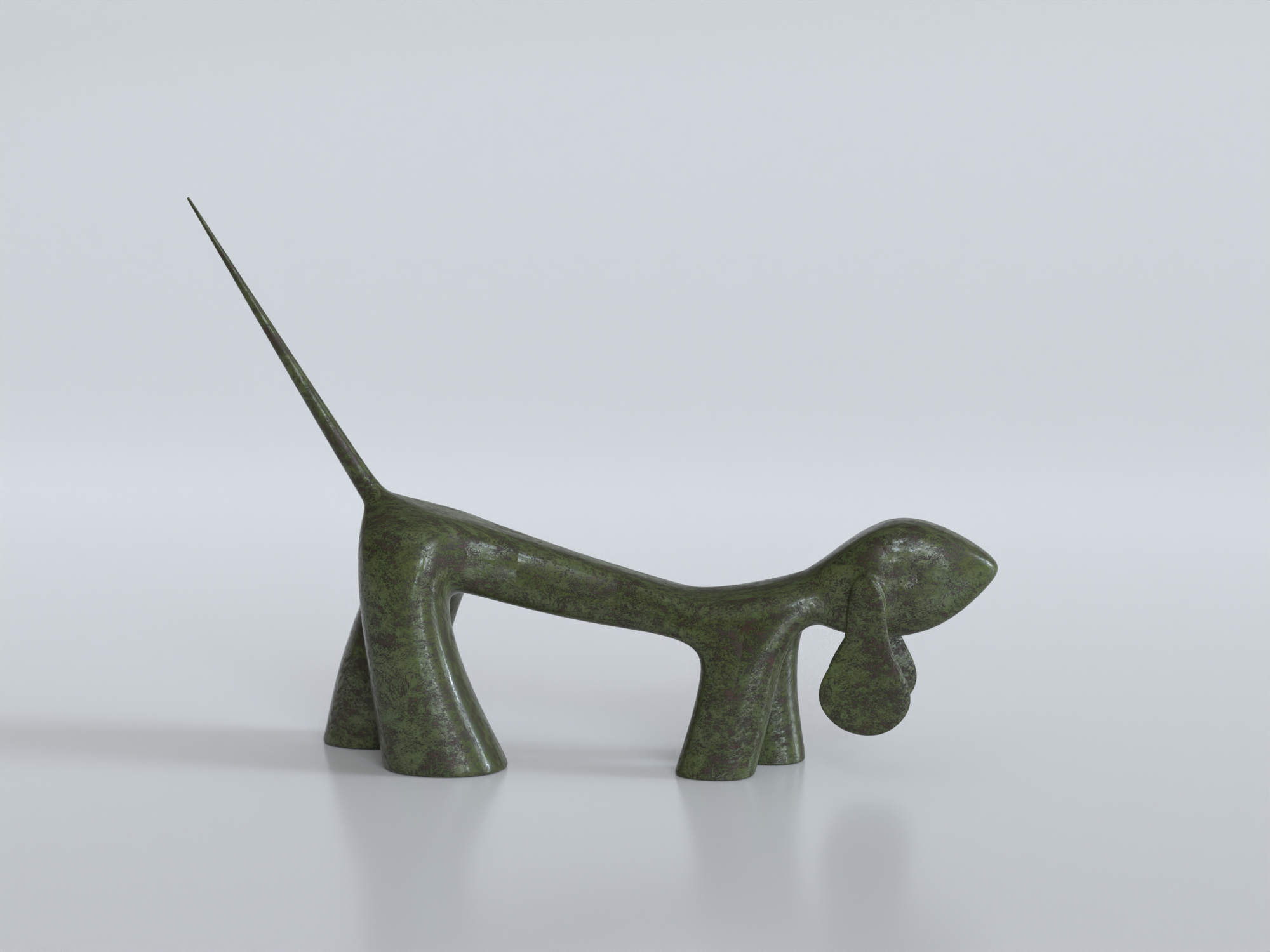 Hund modern Kunst Skulptur klein Sucher lolek Tiere Spielzeuge Statue Hundeskulptur modernartdog Skulpturenhund moderndogart künstlerische zeitgenössischer Dogart Hunden inspirierte modernkünstlerischer sculpteddogmasterpiece 3D print model - Mito3D