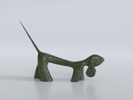 cão moderno arte escultura petit buscador lolek animais brinquedos estátua canina modernodogart cachorro artística contemporâneodogart inspirada modernoartísticocanino sculpteddogmasterpiece 3d print model - Mito3D