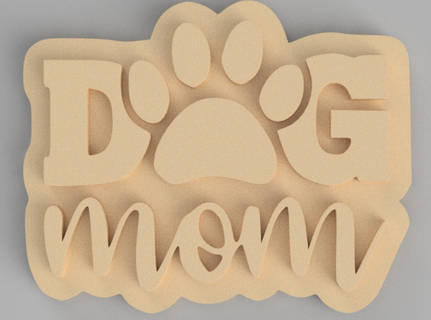 dog mom cookie cutter street mother days seal fondant 3d print model - Mito3D