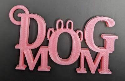 dog mom keychain Jewelry dog dog mom mom keychain  3d print model - Mito3D