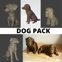 dog pack various pets animals dogs race street map shar pei american spaniel 3d print model - Mito3D